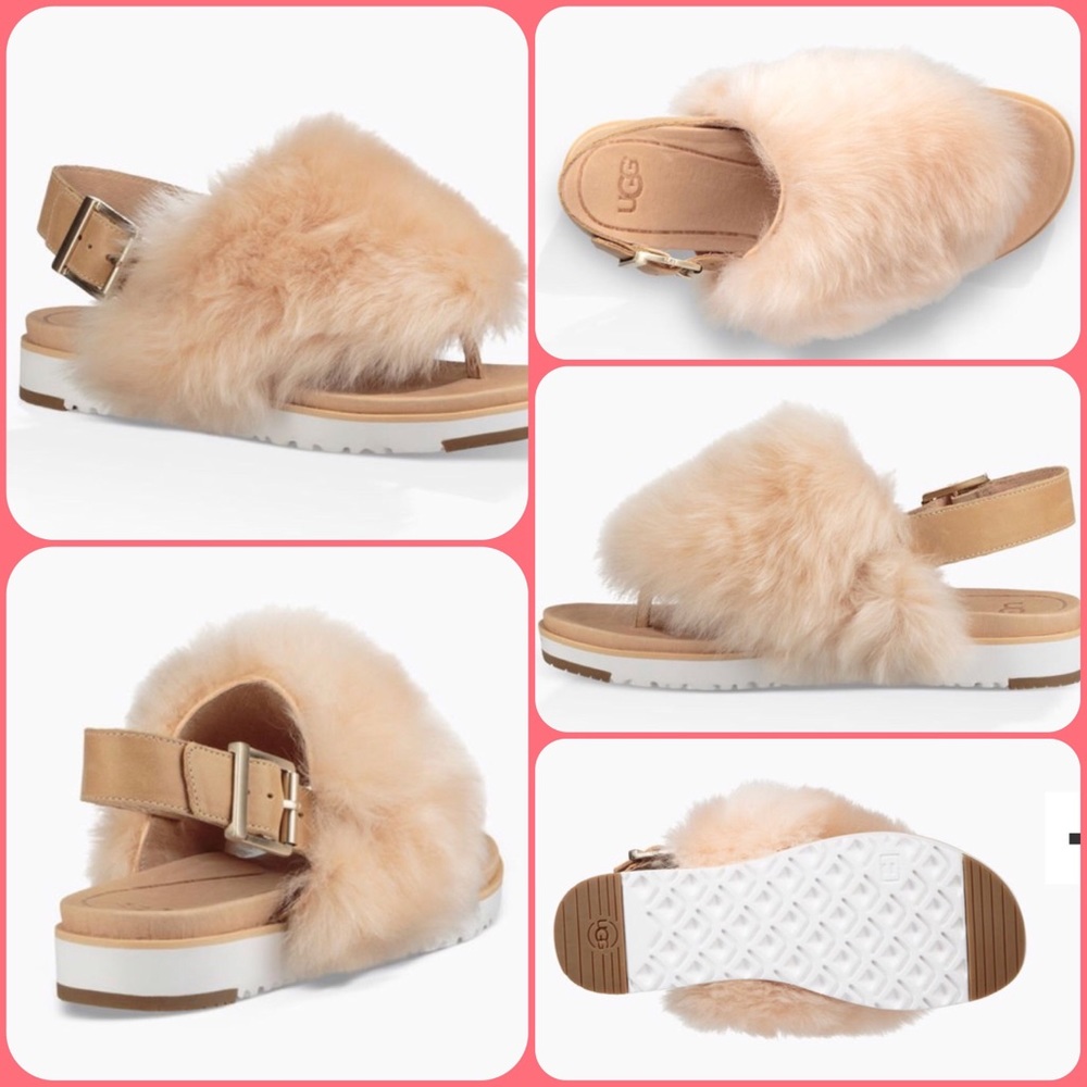 ❌❌ SOLD ❌❌ New!  UGG Fluffy Sandals - Picture 8 of 8